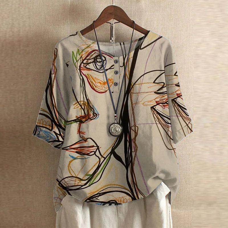 Anya™ Retro-Inspired Blouse - Timeless Style with Modern Flair