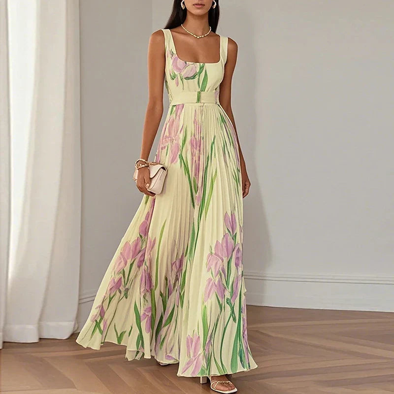 Isa | Flowing Floral Maxi Dress for Effortless Elegance