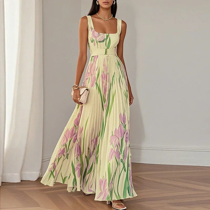 Isa | Flowing Floral Maxi Dress for Effortless Elegance