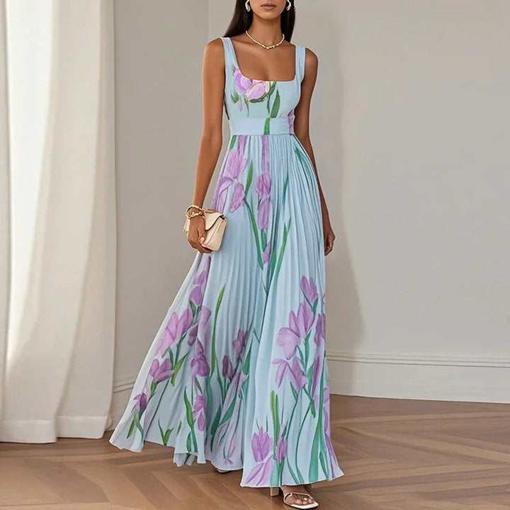 Isa | Flowing Floral Maxi Dress for Effortless Elegance