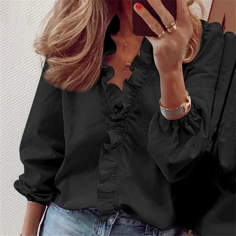Zoë | Playful Ruffled Blouse for a Feminine, Chic Look