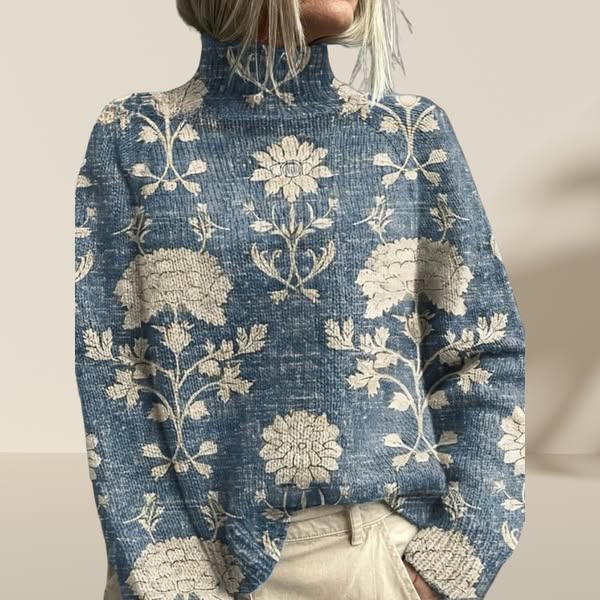 Isabel Wild Garden Embroidered Knit Sweater