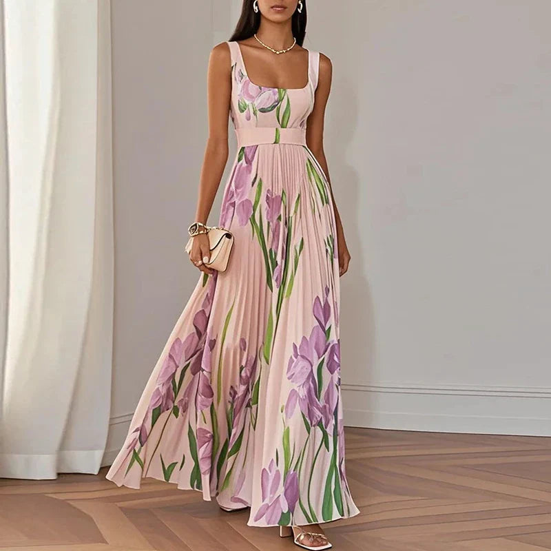 Isa | Flowing Floral Maxi Dress for Effortless Elegance