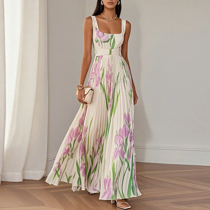 Isa | Flowing Floral Maxi Dress for Effortless Elegance