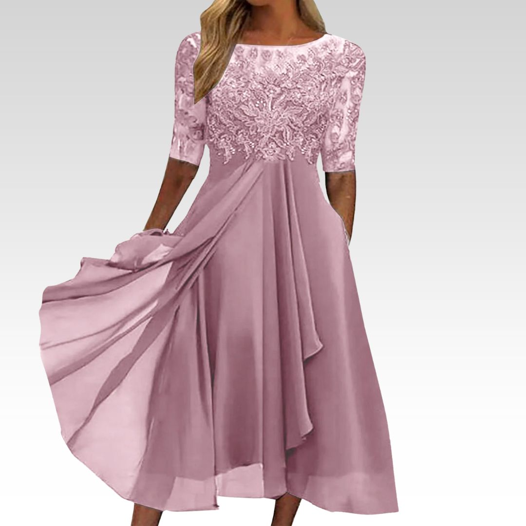 ZARA | Effortlessly Flattering Lace Midi Dress