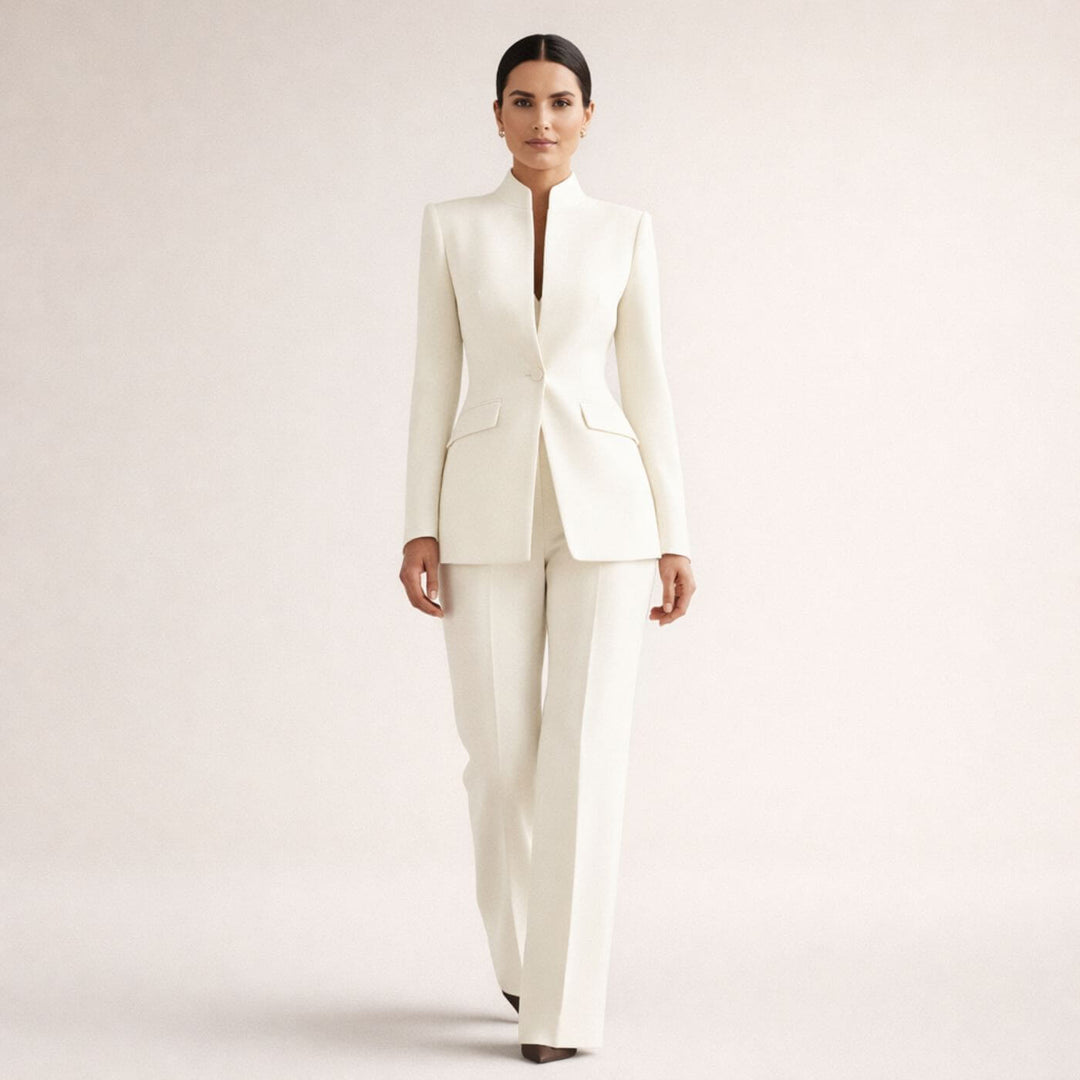 Lily | Modern Minimalist Black Two Piece Suit for Women