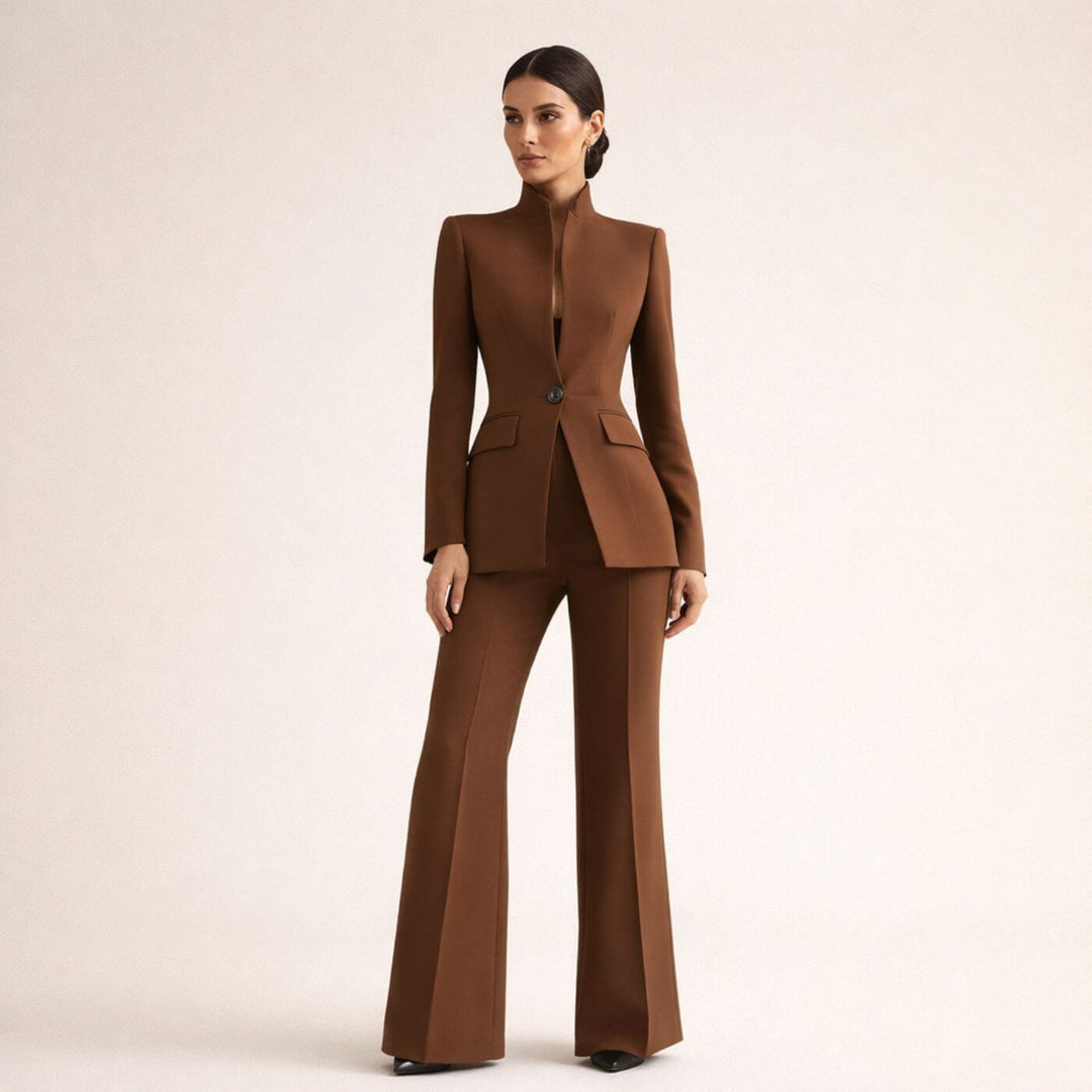 Lily | Modern Minimalist Black Two Piece Suit for Women