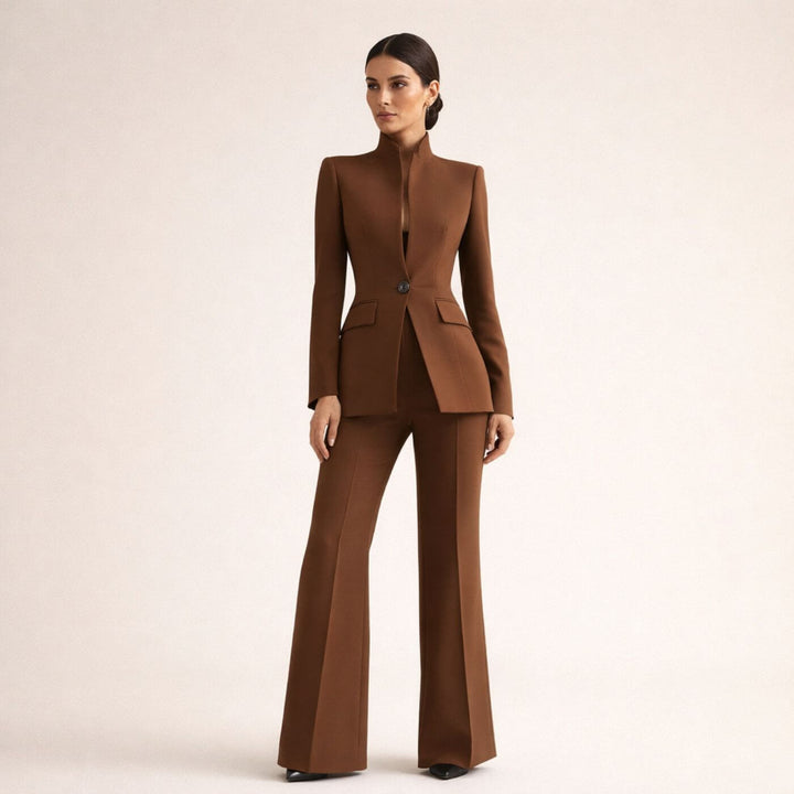 Lily | Modern Minimalist Black Two Piece Suit for Women