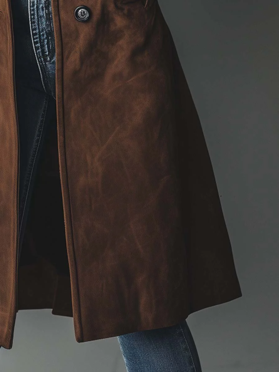 Lucinda | Vintage Suede Trench Coat