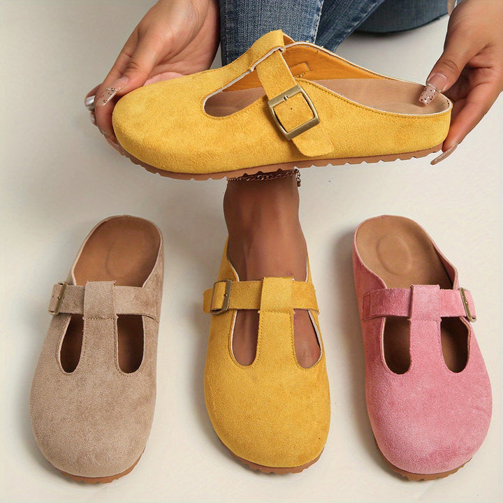 Alya | Minimalist clogs with buckle