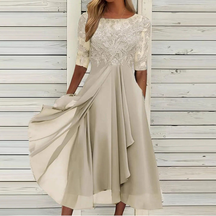 ZARA | Effortlessly Flattering Lace Midi Dress