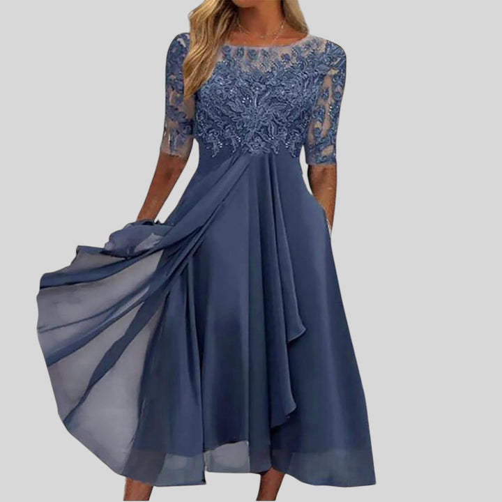 ZARA | Effortlessly Flattering Lace Midi Dress