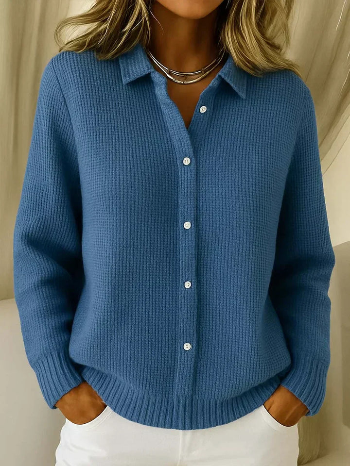 Katherine Textured Knit Button-Front Cardigan