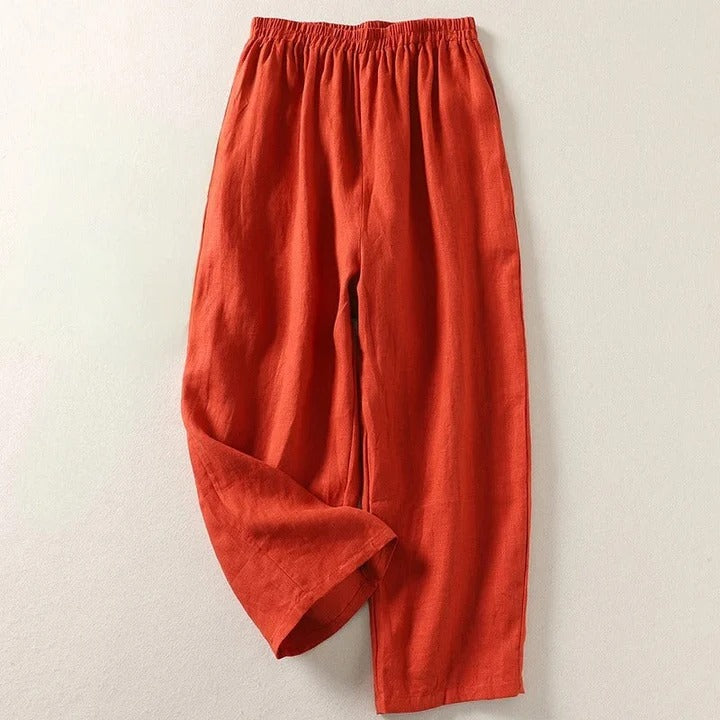 Audrey: Effortless Flowing Cotton-Linen Pants