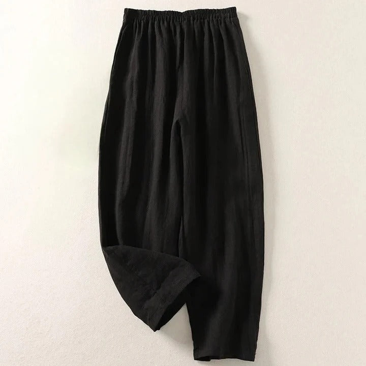 Audrey: Effortless Flowing Cotton-Linen Pants
