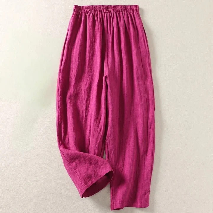 Audrey: Effortless Flowing Cotton-Linen Pants