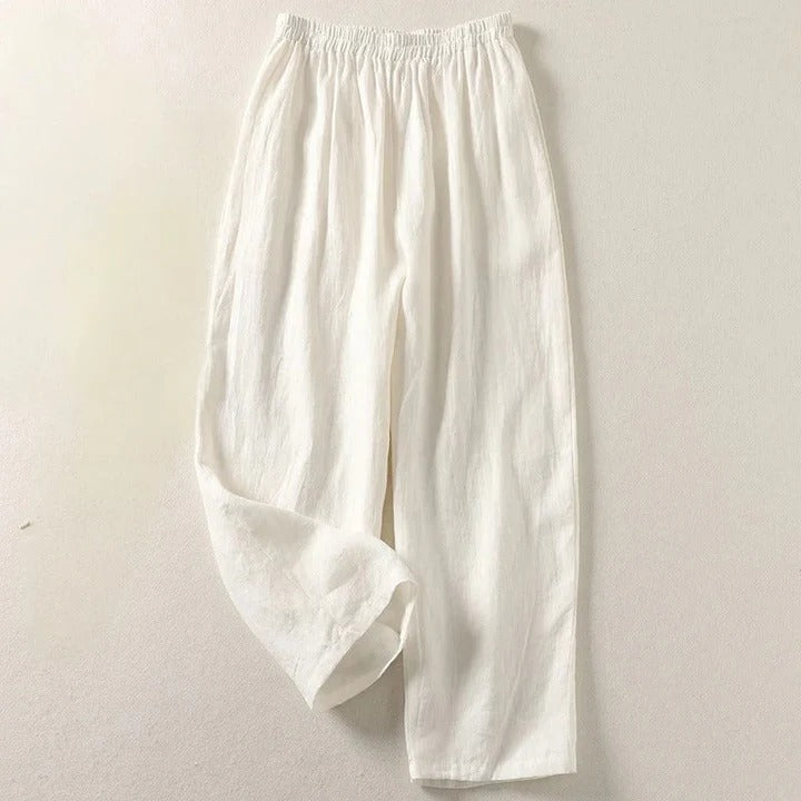 Audrey: Effortless Flowing Cotton-Linen Pants