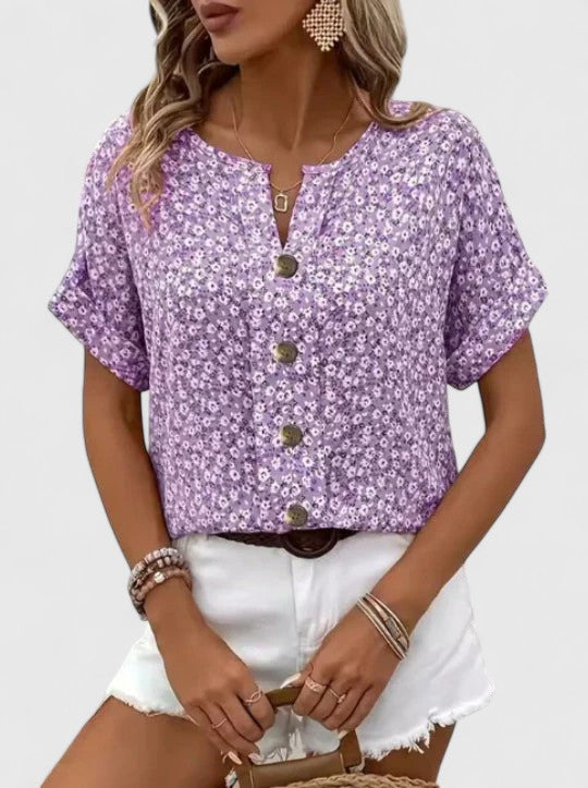 Sabine | Elegant Floral Summer Top - Lightweight, Flowing & Summer-Ready
