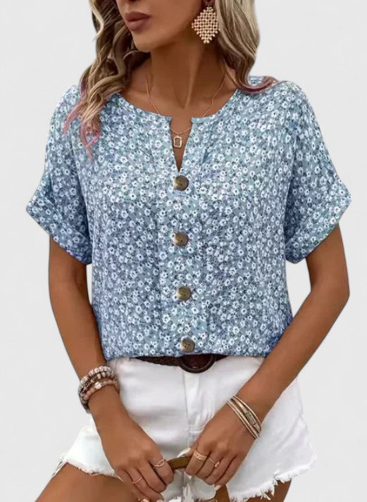 Sabine | Elegant Floral Summer Top - Lightweight, Flowing & Summer-Ready