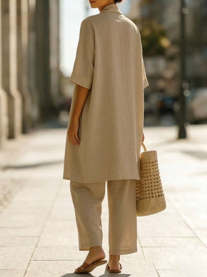 Leyla Linen-Cotton 3-Piece Set — Effortless Style and Comfort
