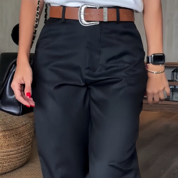Maeve | Elegant, figure-flattering pants with stripes